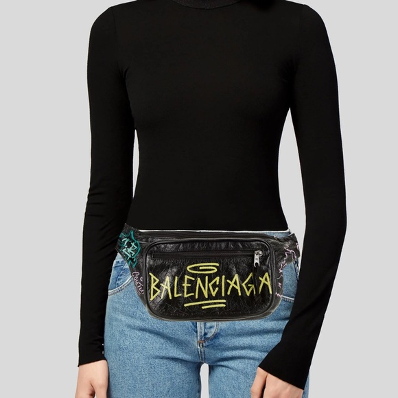 Balenciaga Graffiti-Laced Fanny Pack - Picture 1 of 6